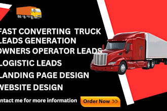 generate converting trucking leads moving company leads logistics cargo website