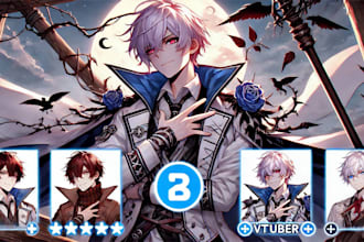 draw awesome anime character for oc, fanart, vtuber art, manga illustration