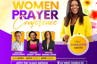 design excellent church conference flyers within 6 hours