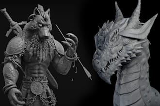 make 3d model and sculpture of character for 3d printing