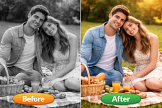 turn black and white photos into color photos