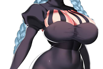 draw anime and manga art illustration of your oc and fanarts as well