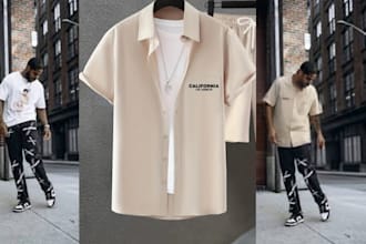 create ai realistic model, product mockup to wear your clothe brand product