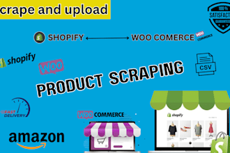 scrape and import products from woocommerce to shopify store