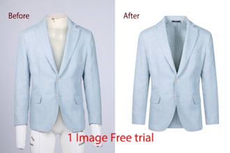 do ghost mannequin, neck joint dummy remove and image editing