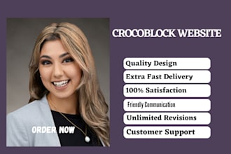 build dynamic wordpress website by crocoblock, elementor , jet engine, fix error