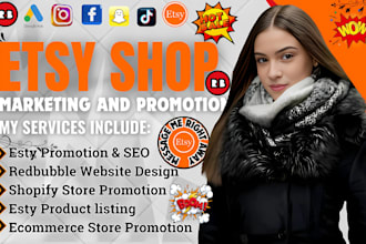 rank etsy shop etsy promotion etsy SEO redbubble promotion