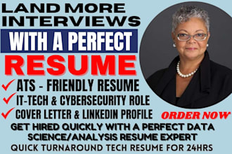 write a cybersecurity resume, data analyst, data science, IT tech, grc, sap, CV