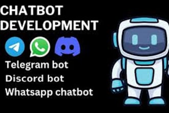 create a custom telegram, discord or whatsapp bot in python code