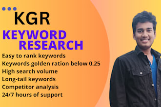 do kgr keyword research and competitor analysis that will fast rank