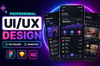 do ui ux design figma web design mobile app ui design and mockups