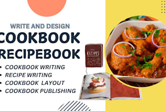 write cookbooks, amazing food recipes for recipe books and cookbook formatting