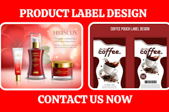 design product label coffee packaging cosmetic redesign pouch,box,brand,tube,cbd