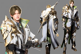 3d game character model game asset 3d stylized character 3d rigging 3d rendering