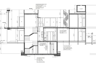 draw permit or construction drawings in autocad or revit