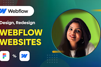 design, redesign responsive webflow website or  figma to webflow