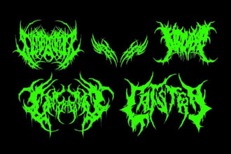 design a logo for your power, folk, or symphonic metal band