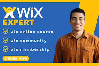 create wix online course, wix membership site wix community wix expert wix seo