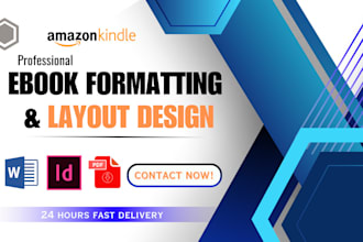 do ebook formatting book layout design for content writing