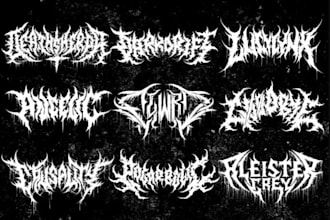 design dj, music, studio record or rock , metal band logo