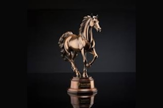 design a custom 3d award cup, medals, trophy, for rendering or 3d printing