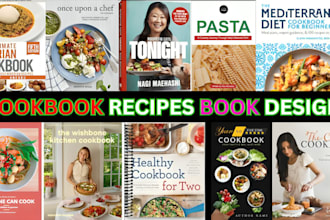 design cookbook recipe book layout, format cookbook food recipe picture book