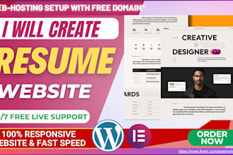 create worthy resume website, personal website in wordpress