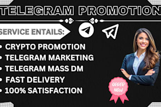 promote your crypto marketing, nft token, telegram subscriber, web promotion