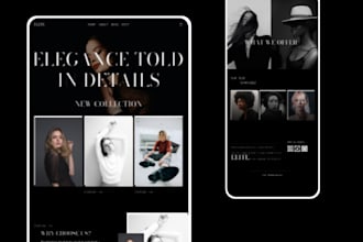 create a UI UX design for a fashion website using figma