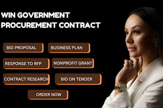 find rfp, write government contract bid proposal,rfq ,tender,nonprofit grant