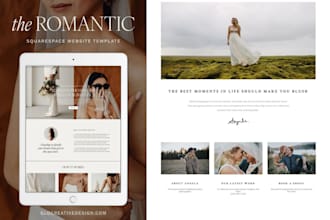 design squarespace photography website, portfolio wedding website zenfolio