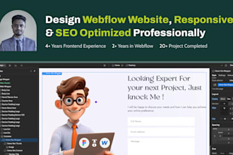 design webflow website responsive and SEO optimized