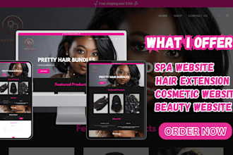 build beauty website spa website hair extension website cosmetic vagaro website