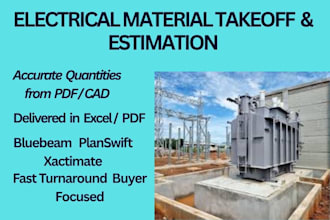 electrical material takeoff and cost estimation from PDF cad
