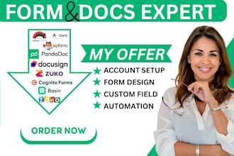 create zuko qwilr basin wpform ninja form cognito form zoho docusign pandadoc va