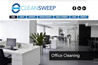 design cleaning service website, house, office cleaning, booking koala website