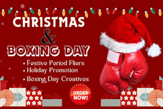 create innovative boxing day  festive holiday designs