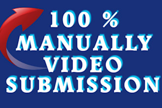 upload your VIDEO on 35  videosharing sites with  manually submission service