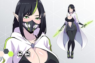 draw anything character in anime or manga style illustration