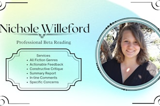 do a professional beta reading of your manuscript