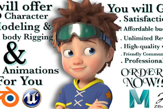 do 3d character modeling 3d cartoon modeling for 3d character animation