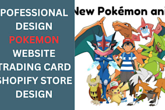 trading card shopify store design pokemon website trading card website design