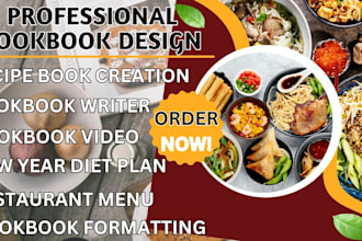 create cookbook video holiday recipe book newyear diet plan cookbook formatting