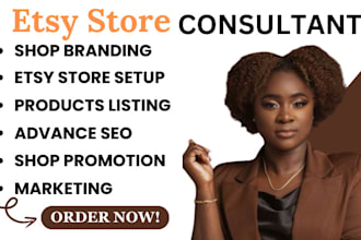set up your etsy shop with product listings seo promotion and traffic boost