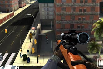 create sniper fps game, shooting arcade game, video game, survival game