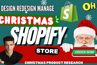 redesign christmas shopify store, one product dropshipping, december website seo