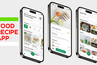 design food recipe app, nutrition, supplement, restaurant, cooking, grocery app
