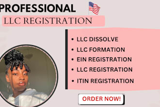 dissolve US llc, llc registration, close ein, boi report, itin, obtain ein
