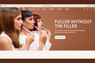 design lipstick shopify store beauty website cosmetic website skincare website