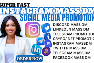 send instagram mass dm, facebook mass dm, bulk SMS, and discord mass dm